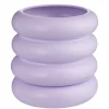 Blumenübertopf HOOP mit Teller in Violett