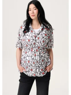 Bluse All Over Print in Three Color Flower