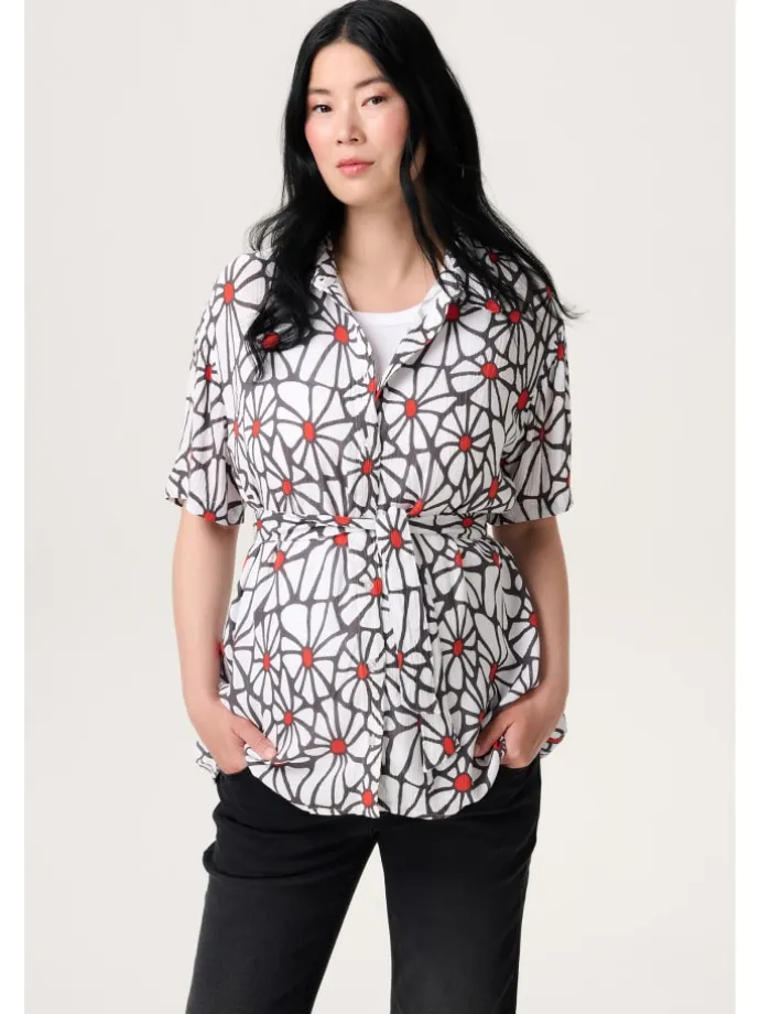 Bluse All Over Print in Three Color Flower