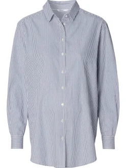 Bluse Arles in Gris blue Stripe