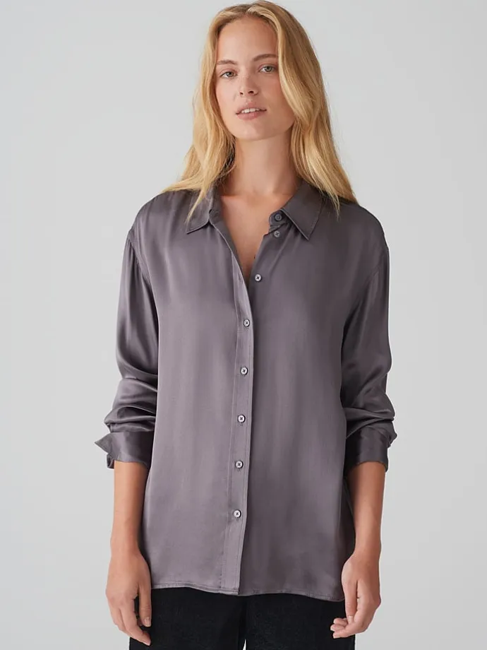 Bluse in Anthrazit