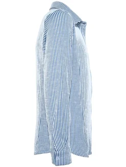Bluse in Blau/ Weiß
