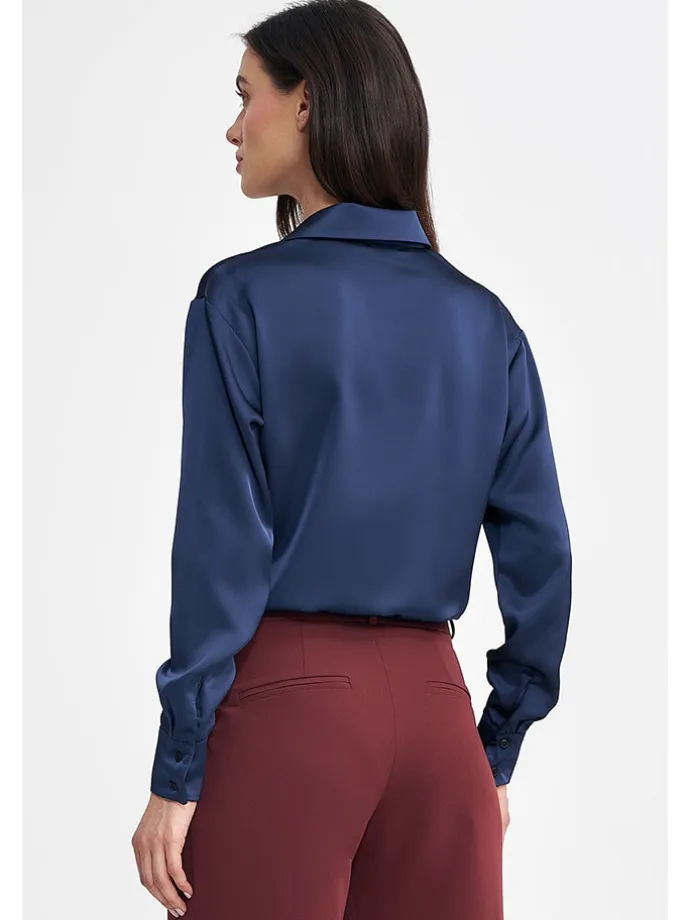 Bluse in Dunkelblau