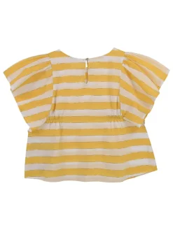 Bluse in Gelb/ Weiß