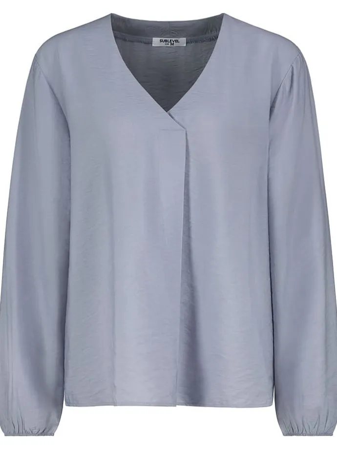 Bluse in Hellblau