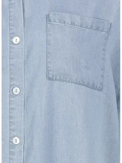 Bluse in Hellblau