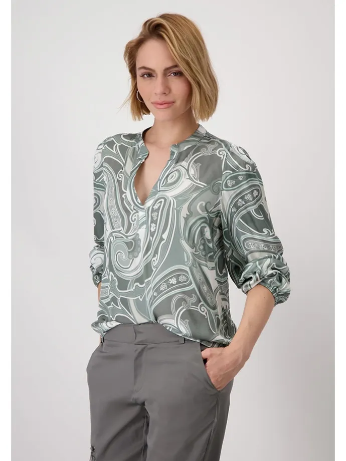 Bluse in Khaki