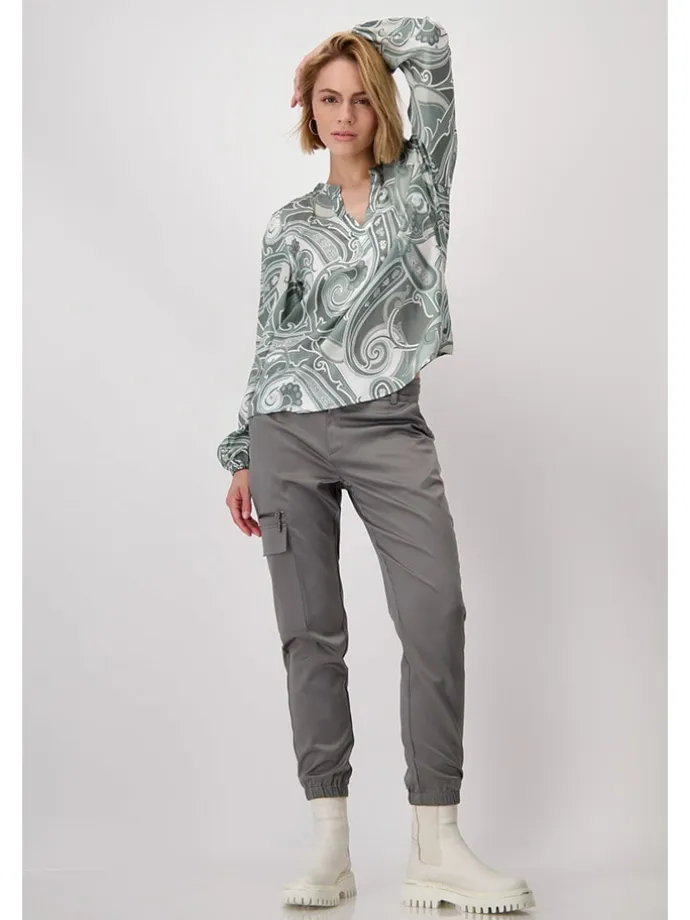 Bluse in Khaki