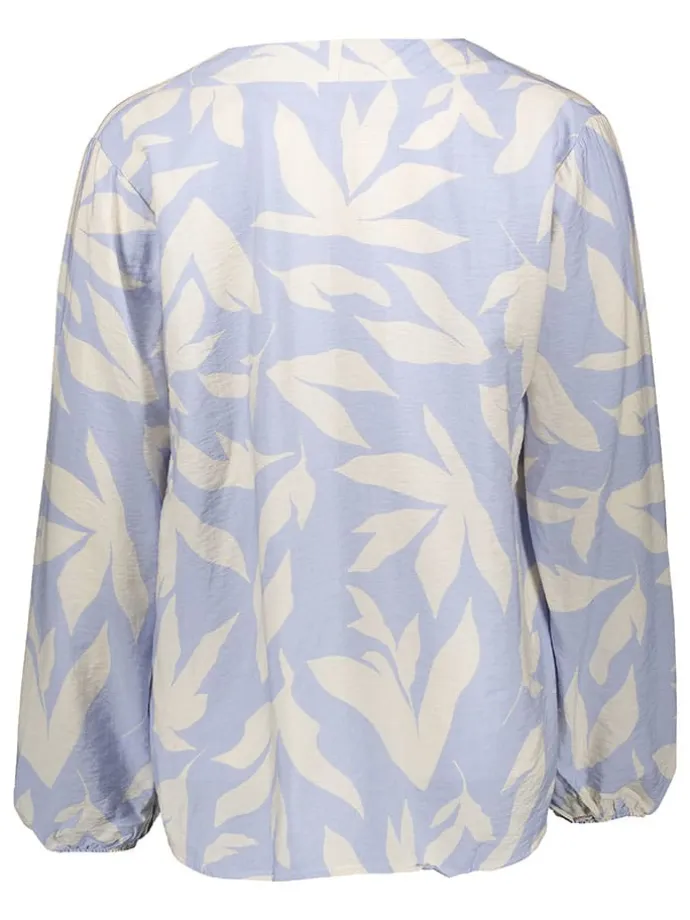 Bluse in Lila/ Creme