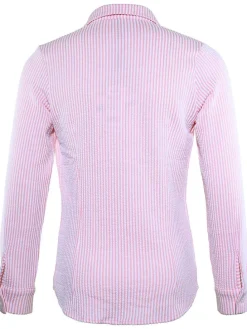 Bluse in Rosa/ Weiß