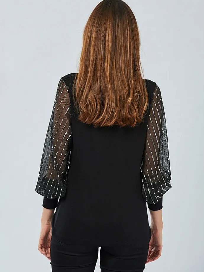 Bluse in Schwarz
