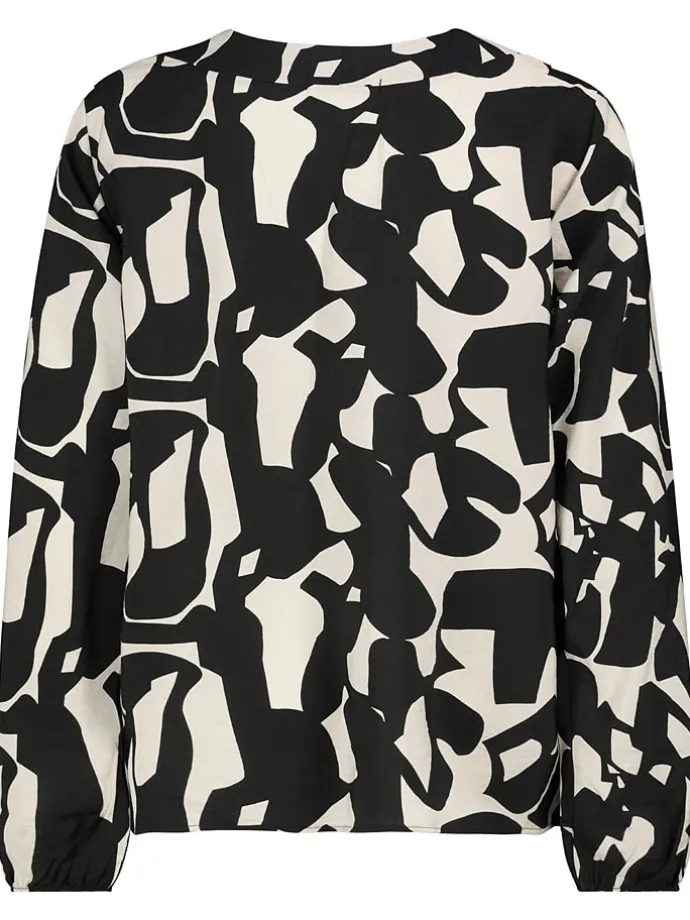 Bluse in Schwarz/ Creme