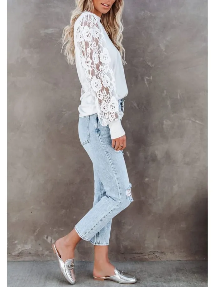 Bluse in Weiß