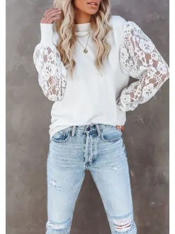 Bluse in Weiß