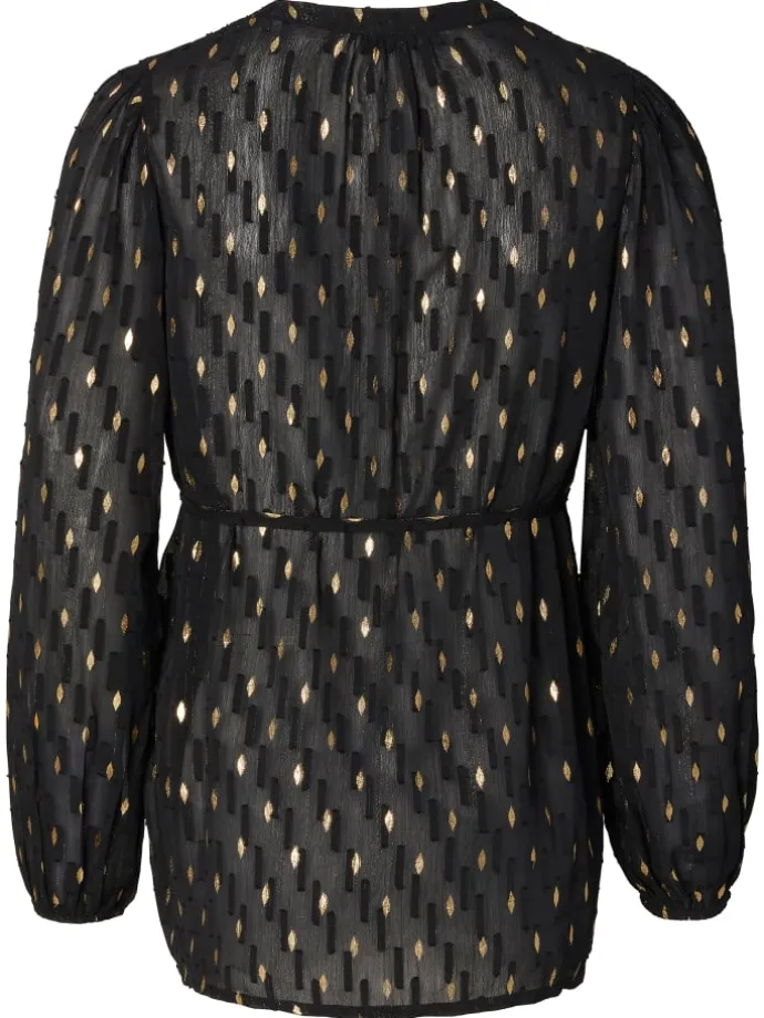 Bluse Malmo in Fancy Black