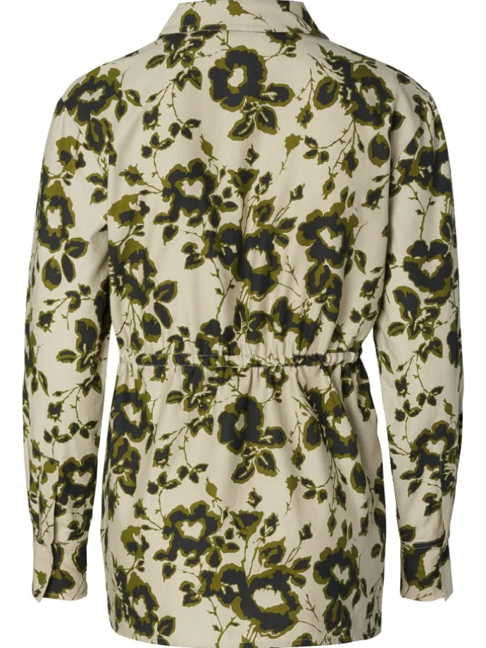 Bluse Perho in Big flower Abbey Stone