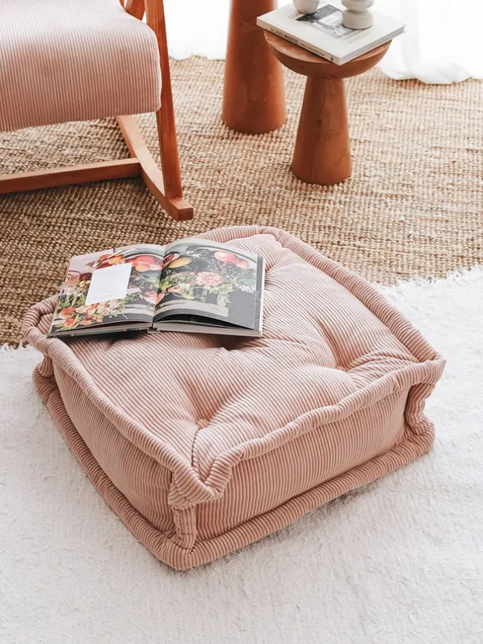 Bodenkissen "Biskuvi" in Rosa - (B)55 x (H)16 x (T)55 cm