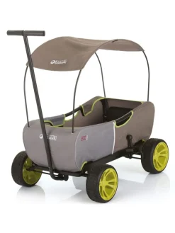 Bollerwagen Eco Mobil Forest Green - faltbar in grau,beige