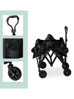 Bollerwagen in Schwarz - (B)74 x (H)95 x (T)48 cm