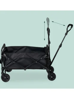 Bollerwagen in Schwarz - (B)74 x (H)95 x (T)48 cm