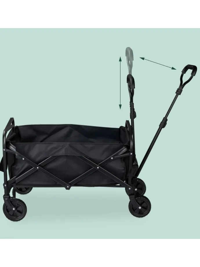 Bollerwagen in Schwarz - (B)74 x (H)95 x (T)48 cm