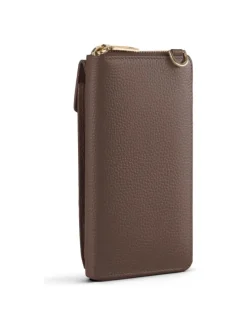 Bologna Leather Handytasche Leder 11 cm in taupe