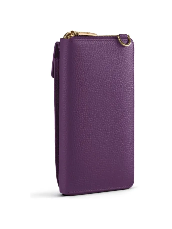 Bologna Leather Handytasche Leder 11 cm in purple