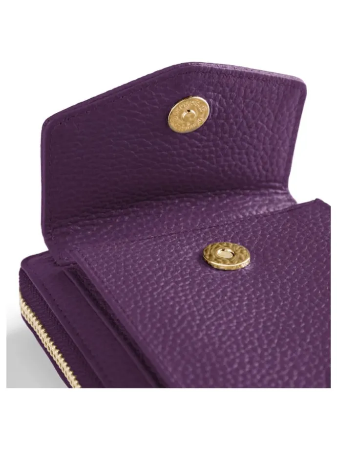 Bologna Leather Handytasche Leder 11 cm in purple