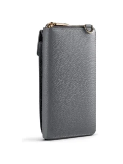 Bologna Leather Handytasche Leder 11 cm in grey-2