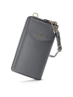 Bologna Leather Handytasche Leder 11 cm in grey-2