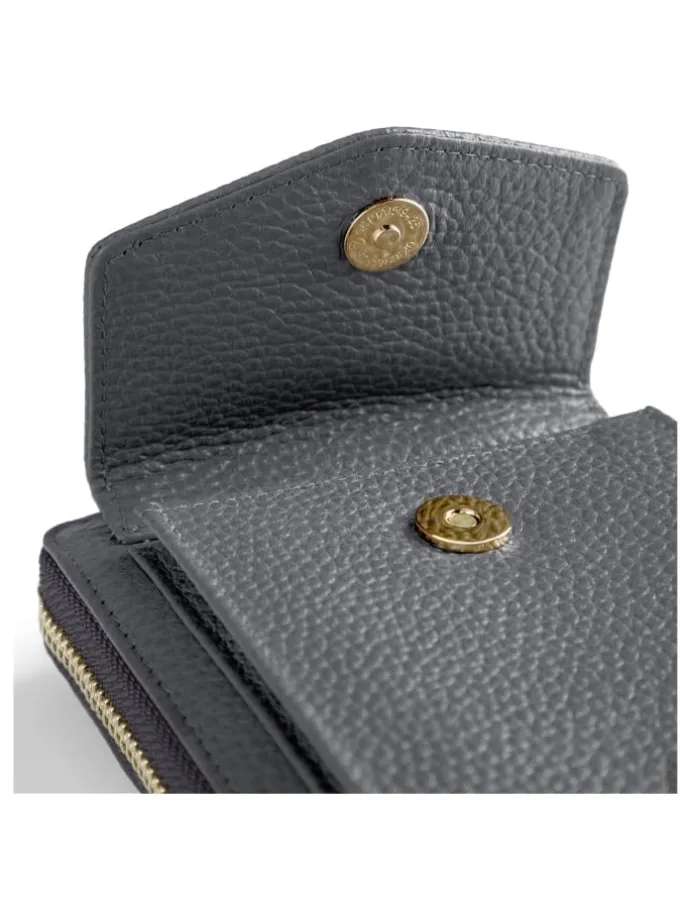 Bologna Leather Handytasche Leder 11 cm in grey-2
