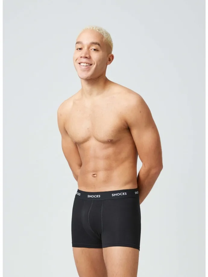 Boxershorts aus Bio-Baumwolle 6 Stück in Schwarze Streifen