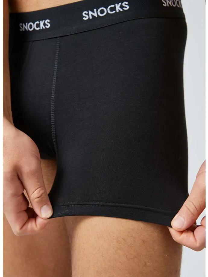 Boxershorts aus Bio-Baumwolle 6 Stück in Schwarze Streifen