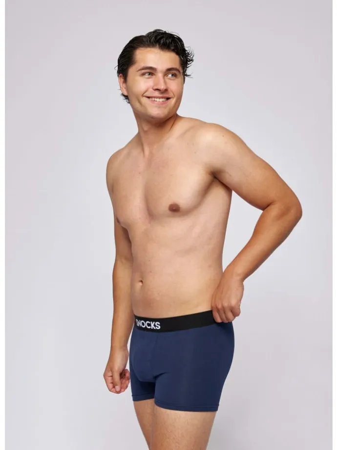 Boxershorts aus Bio-Baumwolle 6 Stück in Blau