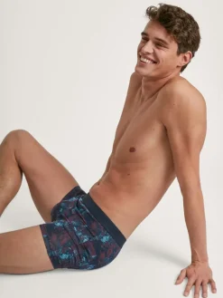 Boxershorts in Dunkelblau/ Lila