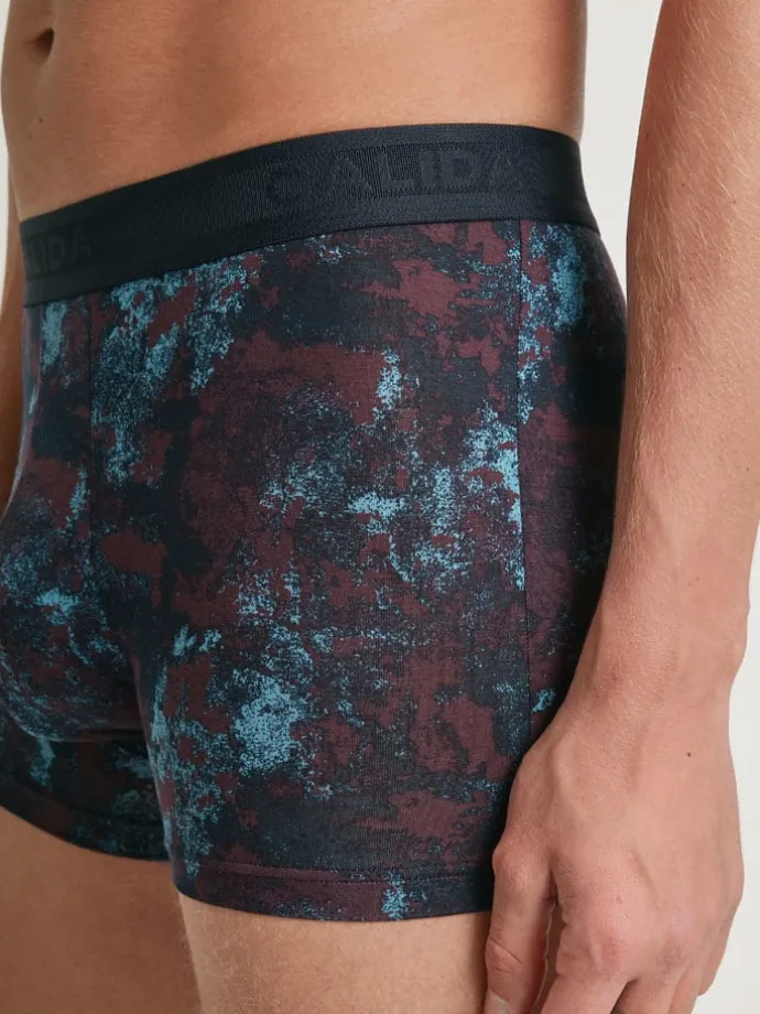 Boxershorts in Dunkelblau/ Lila