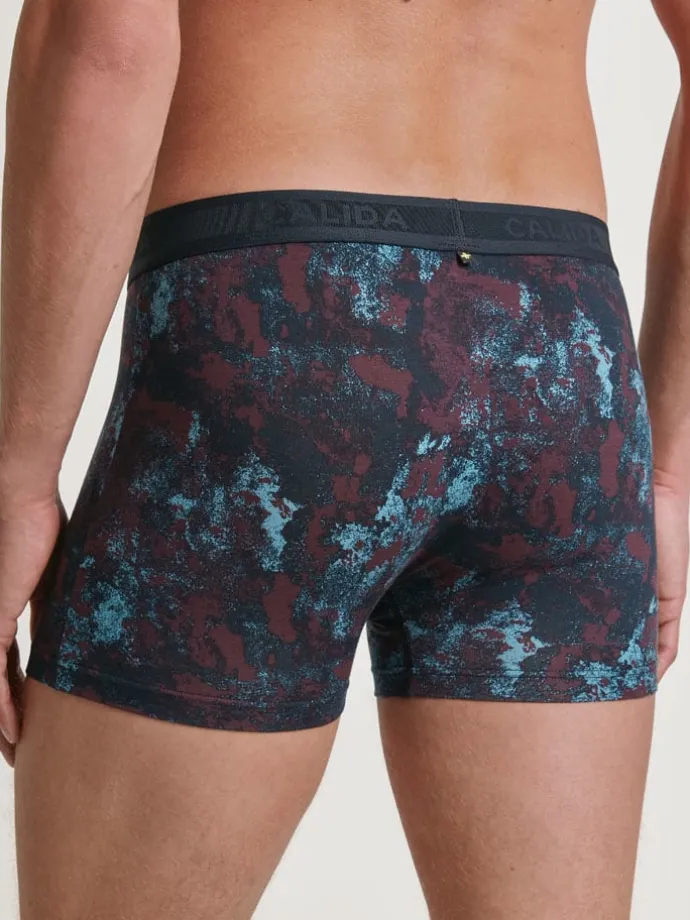 Boxershorts in Dunkelblau/ Lila