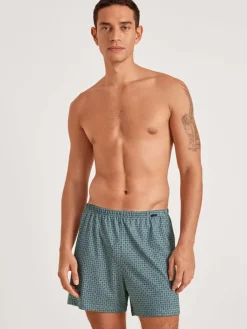 Boxershorts in Grau/ Mint