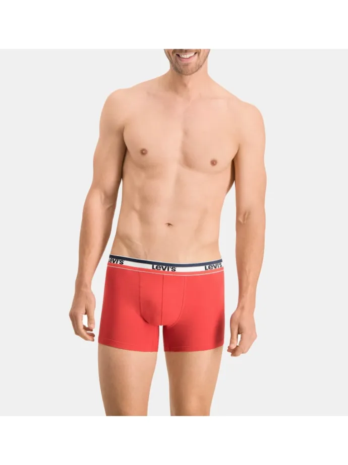 Boxershorts LEVIS Men Giftbox Logo Boxer Brief 3P in 831 - navy/red