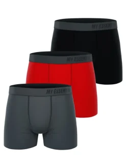 Boxershorts My Essential 3 Pack Boxers Cotton Bio in Red