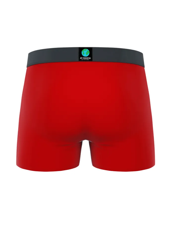 Boxershorts My Essential 3 Pack Boxers Cotton Bio in Red