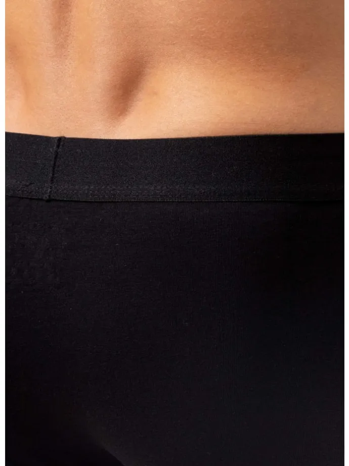 Boxershorts ohne Logo aus Bio-Baumwolle 6 Stück in Schwarz