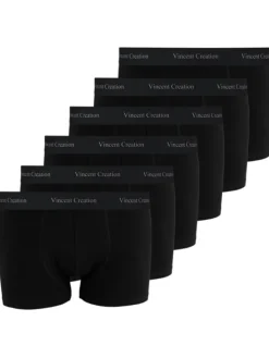 Boxershorts-Hipster 6 Stück in schwarz