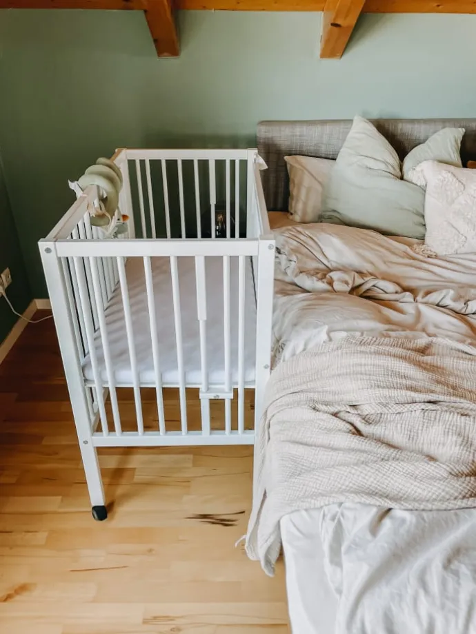 Boxspring Anstellbett "Maxi" in Weiß - 50 x 90cm