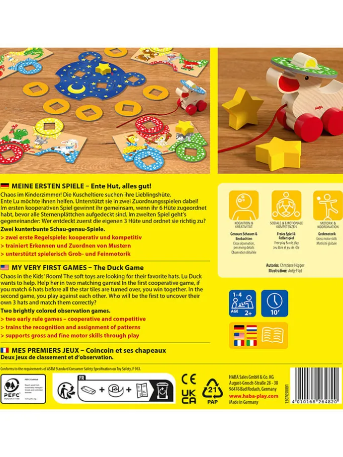 Brettspiel "Ente Hut, alles gut!" - ab 2 Jahren
