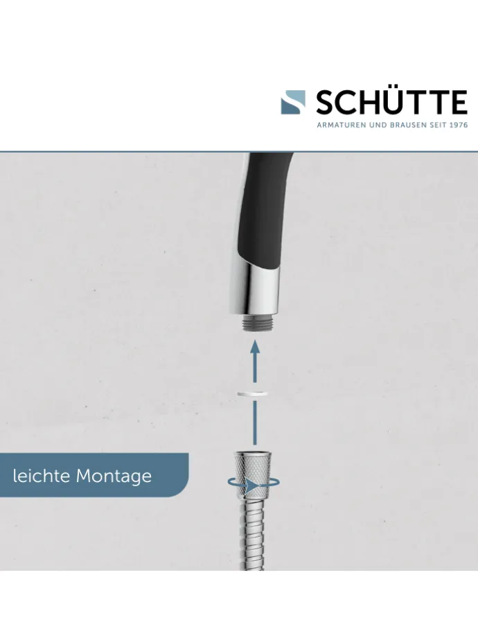 BROADWAY Handbrause, Schwarz/Chrom