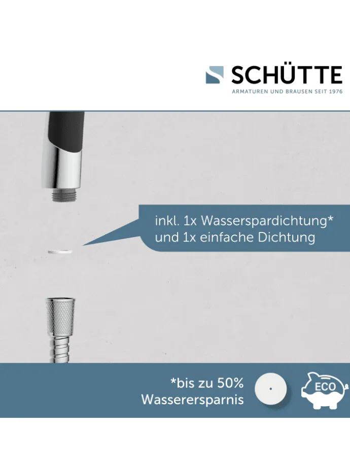 BROADWAY Handbrause, Schwarz/Chrom
