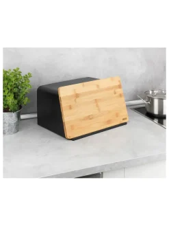 Brotkorb in Schwarz - (B)35 x (H)20,5 x (T)26 cm