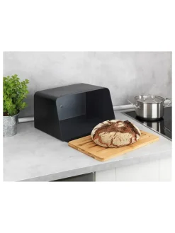 Brotkorb in Schwarz - (B)35 x (H)20,5 x (T)26 cm