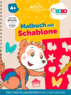 Buch - Bobo Siebenschläfer Malbuch mit Schablone. Zeichnen und Malen f&uum
